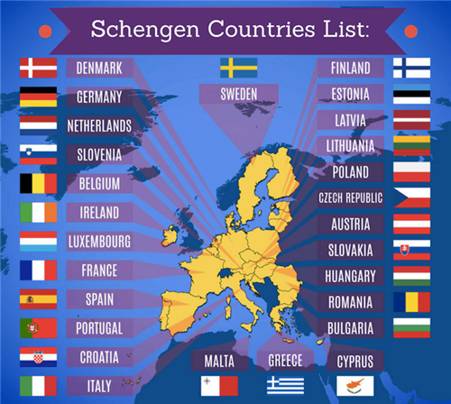 Visa Schengen cho phép du lịch đến 26 quốc gia Châu Âu
