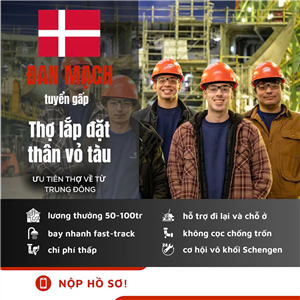 [Đan mạch] Tuyển 10 Nam thợ hàn - Thơ hàn cơ khí